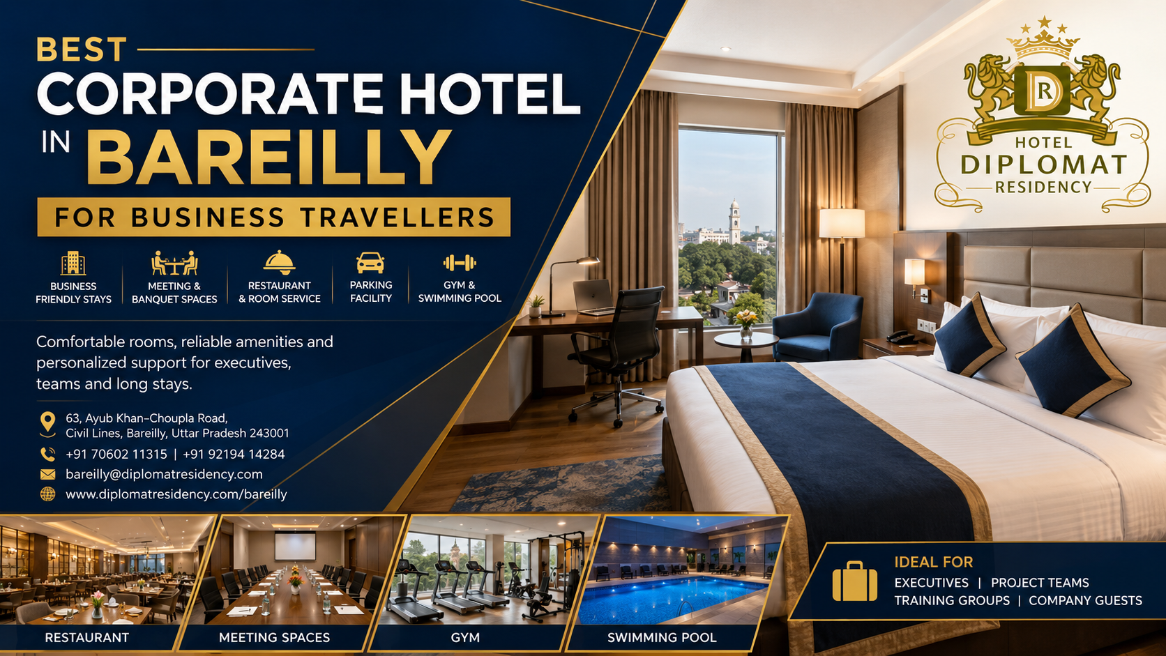 Best Corporate Hotel in Bareilly | Hotel Diplomat Residency