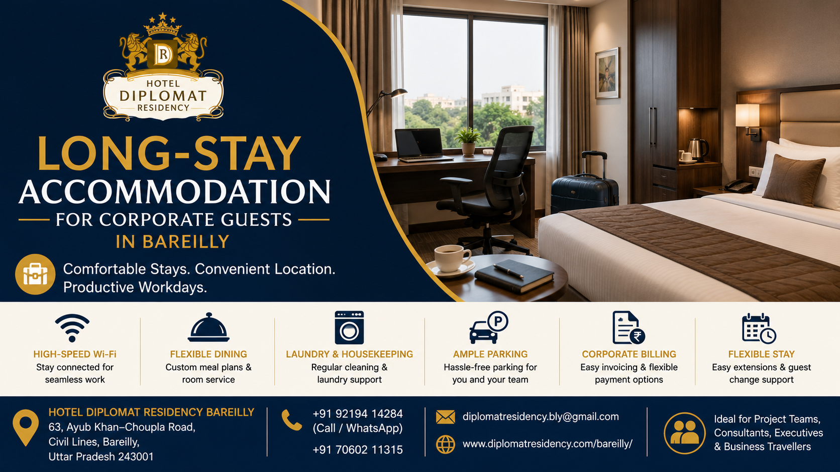 Long-Stay Accommodation for Corporate Guests in Bareilly
