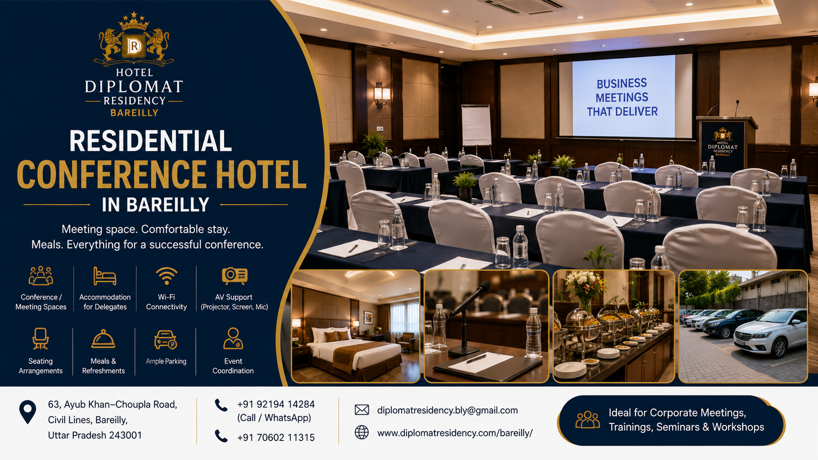 Residential Conference Hotel in Bareilly | Hotel Diplomat Residency