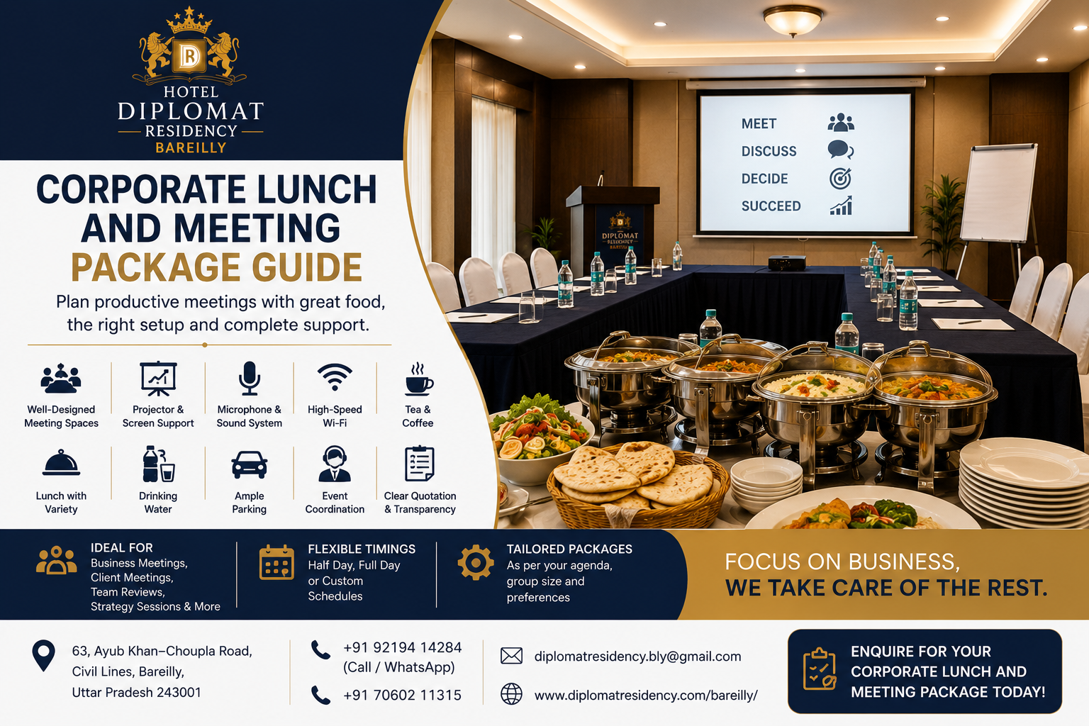 Corporate Lunch and Meeting Package Guide | Hotel Diplomat Residency
