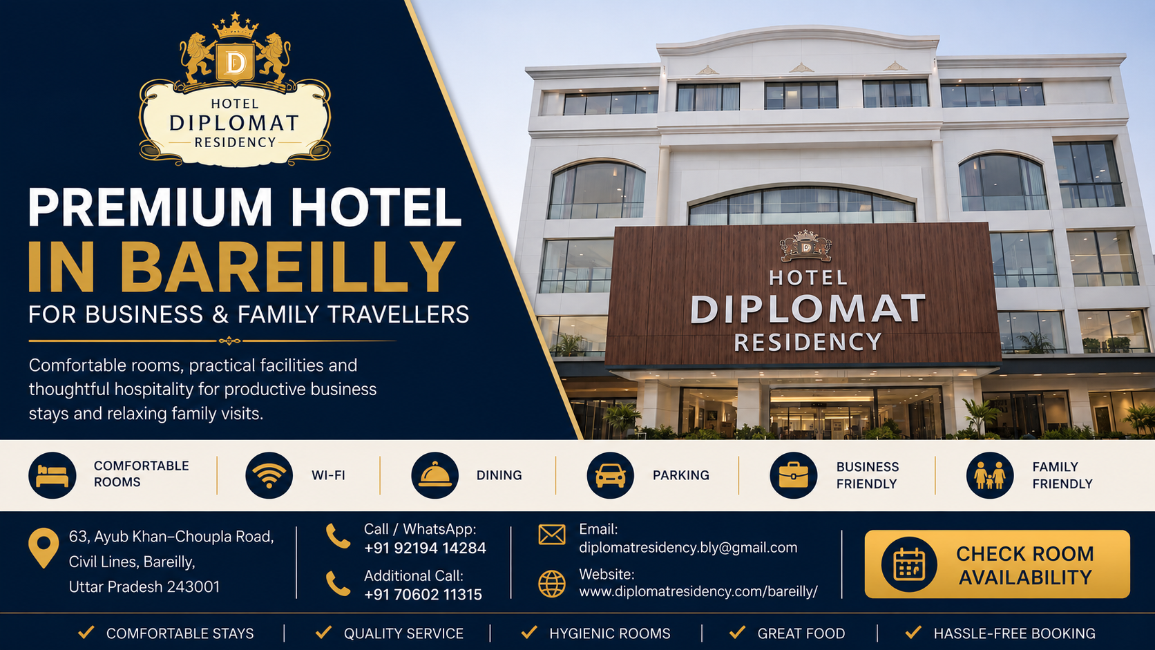 Premium Hotel in Bareilly for Business & Family Travellers