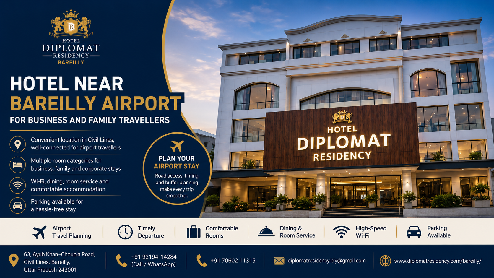 Hotel Near Bareilly Airport for Business & Family Travellers